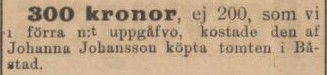 BÅSTADSPOSTEN – 29 september 1898