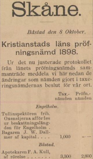BÅSTADSPOSTEN – 8 oktober 1898