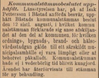 KRISTIANSTADSBLADET – 9 november 1898