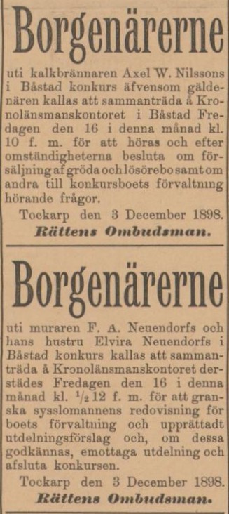 ÅBY-ÅSTORPSTIDNINGEN – 6 december 1898