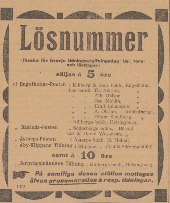 BÅSTADSPOSTEN – 14 januari 1899
