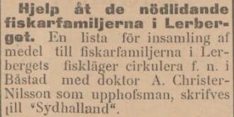 SYDHALLAND – 15 mars 1899