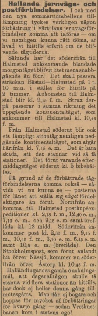 HALLAND – 26 april 1899