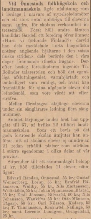 KRISTIANSTADS LÄNS TIDNING – 1 maj 1899