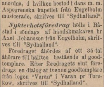 SYDHALLAND – 2 maj 1899 (forts.)