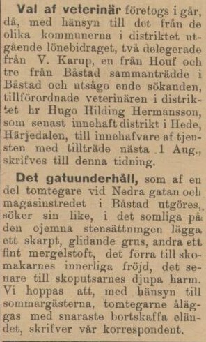 ENGELHOLMS TIDNING – 22 juni 1899