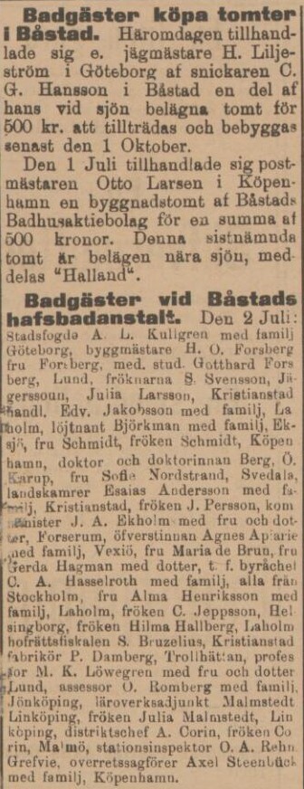 HALLAND – 4 juli 1899