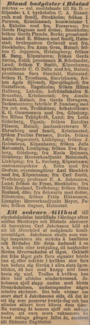 SKÅNSKA DAGBLADET – 6 juli 1899