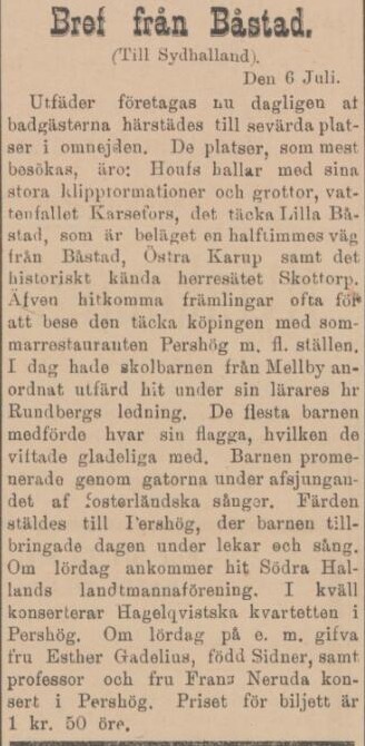 SYDHALLAND – 8 juli 1899