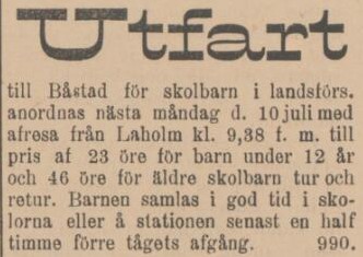 SYDHALLAND – 8 juli 1899 (forts.)