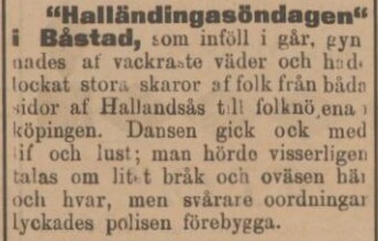 HALLAND – 31 juli 1899