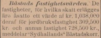 SYDHALLAND – 3 augusti 1899