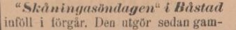 SYDHALLAND – 8 augusti 1899