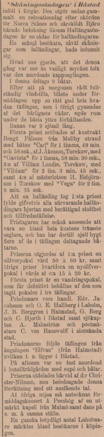 SYDHALLAND – 8 augusti 1899 (forts.)