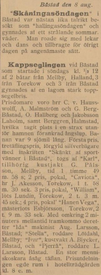 BÅSTADSPOSTEN – 8 augusti 1899