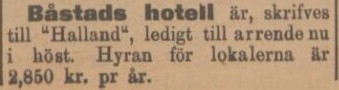 HALLAND – 22 augusti 1899