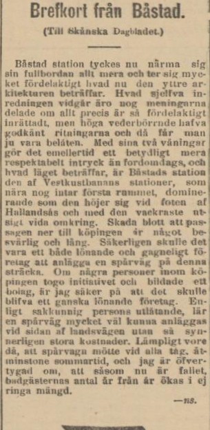 SKÅNSKA DAGBLADET – 31 oktober 1899