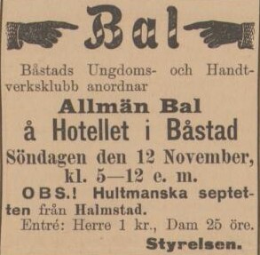 ENGELHOLMS TIDNING – 9 november 1899
