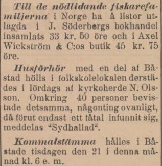 SYDHALLAND – 16 november 1899