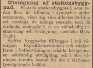 HELSINGBORGS DAGBLAD – 19 november 1899