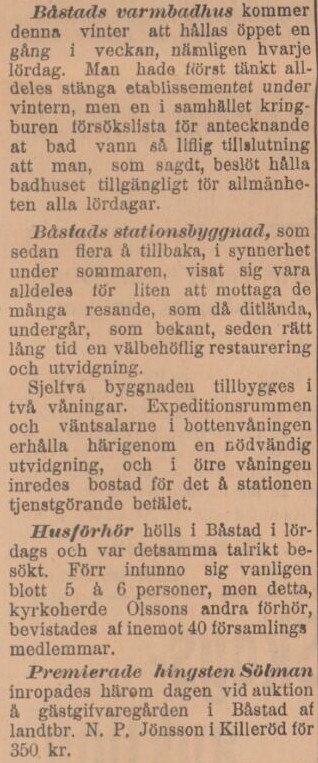 SYDHALLAND – 23 november 1899