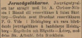 SKÅNSKA AFTONBLADET – 15 januari 1900