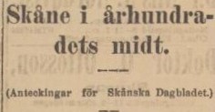 SKÅNSKA DAGBLADET – 25 januari 1900