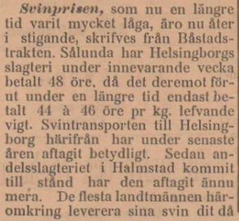 SYDHALLAND – 25 januari 1900