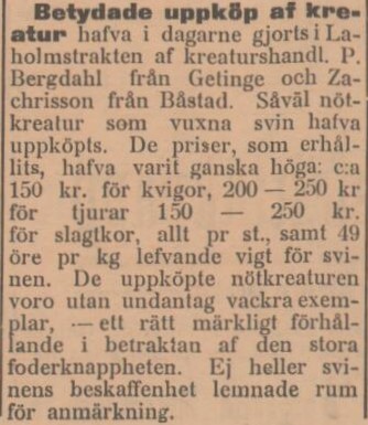 SYDHALLAND – 27 januari 1900