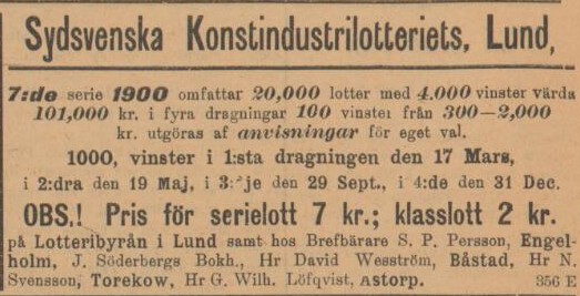 BÅSTADSPOSTEN – 10 mars 1900