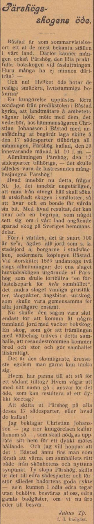 BÅSTADSPOSTEN – 15 mars 1900 (forts.)