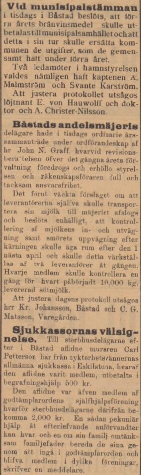 ÅBY-KLIPPANS TIDNING – 22 mars 1900