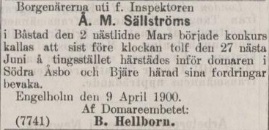POST- OCH INRIKES TIDNINGAR – 19 april 1900