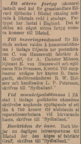 SYDHALLAND – 31 maj 1900
