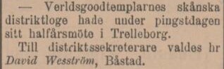 SYDHALLAND – 7 juni 1900