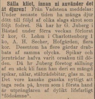 SKÅNINGEN ESLÖFS TIDNING – 11 juni 1900