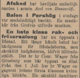 SYDHALLAND – 21 juni 1900