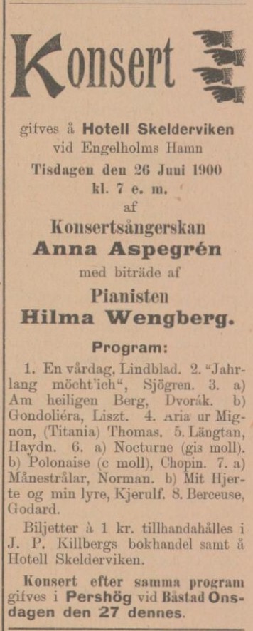 ENGELHOLMS TIDNING – 25 juni 1900 (forts.)