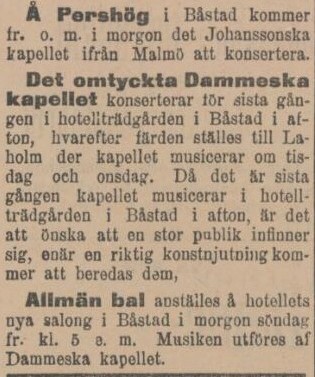 SYDHALLAND – 30 juni 1900 (forts.)
