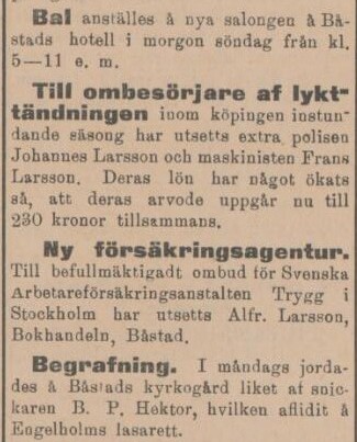 SYDHALLAND – 18 augusti 1900 (forts.)