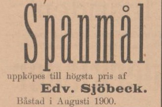 ENGELHOLMS TIDNING – 21 augusti 1900