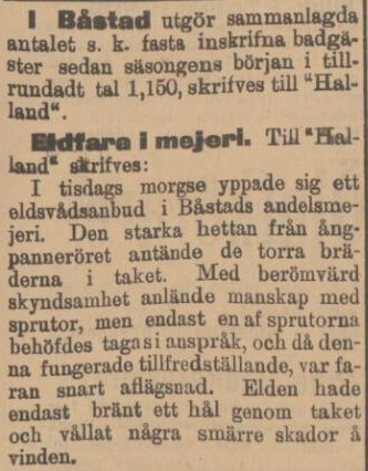 HALLAND – 30 augusti 1900