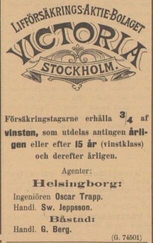 HELSINGBORGS DAGBLAD – 1 september 1900