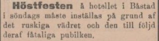 SYDHALLAND – 25 september 1900