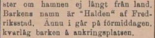 SYDHALLAND – 25 oktober 1900 (forts.)