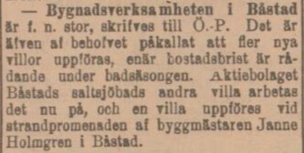 ÖRESUNDSPOSTEN – 1 november 1900