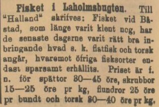 HALLAND – 7 december 1900