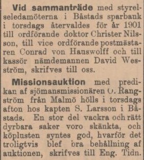 ENGELHOLMS TIDNING – 8 december 1900
