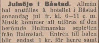 SYDHALLAND – 20 december 1900