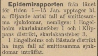 ENGELHOLMS TIDNING – 22 januari 1901